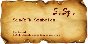 Sisák Szabolcs névjegykártya